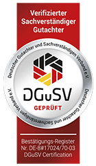 Auszeichnung Mitglied im Deutschen Gutachter und Sachverständigen Verband e.V.